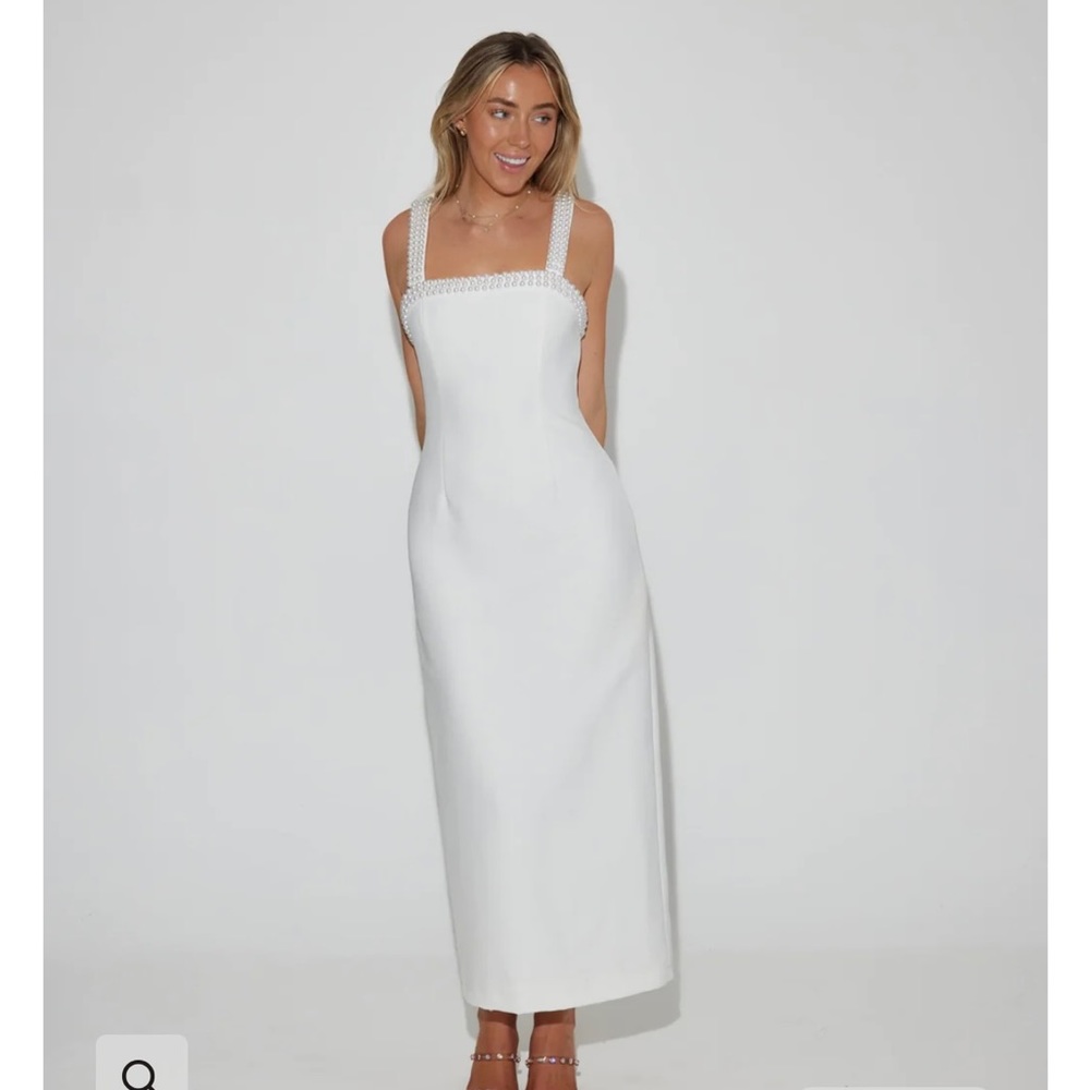 Odd Muse - The Ultimate Muse Pearl Trim Midi Dress